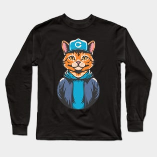 Cool Stylish Cat Long Sleeve T-Shirt